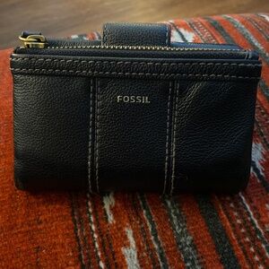 Fossil Black Pebbled Leather Wallet